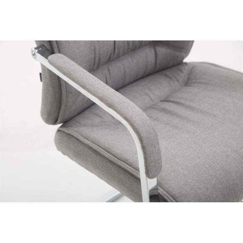 Chaise visiteur XL en tissu Anubis | gris