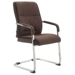 Chaise visiteur XL en tissu Anubis | brun