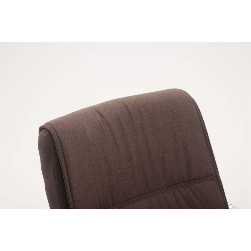 Chaise visiteur XL en tissu Anubis | brun
