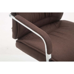 Chaise visiteur XL en tissu Anubis | brun