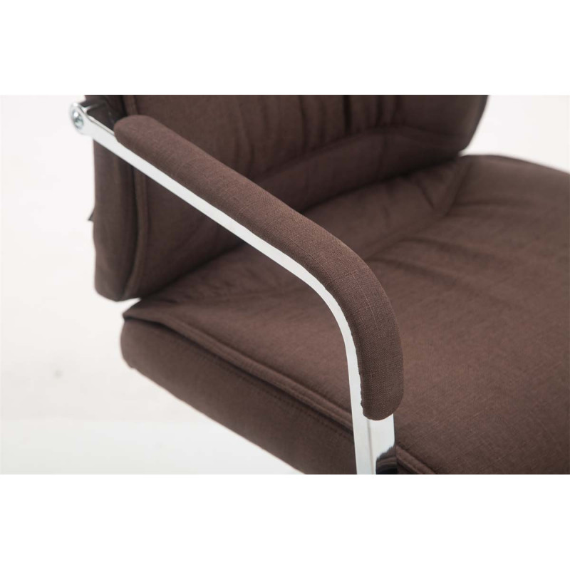 Chaise visiteur XL en tissu Anubis | brun