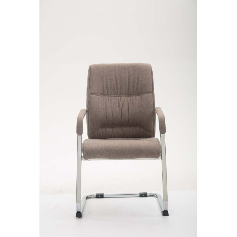 Chaise visiteur XL en tissu Anubis | taupe