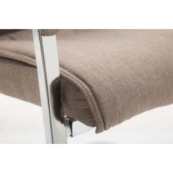 Chaise visiteur XL en tissu Anubis | taupe
