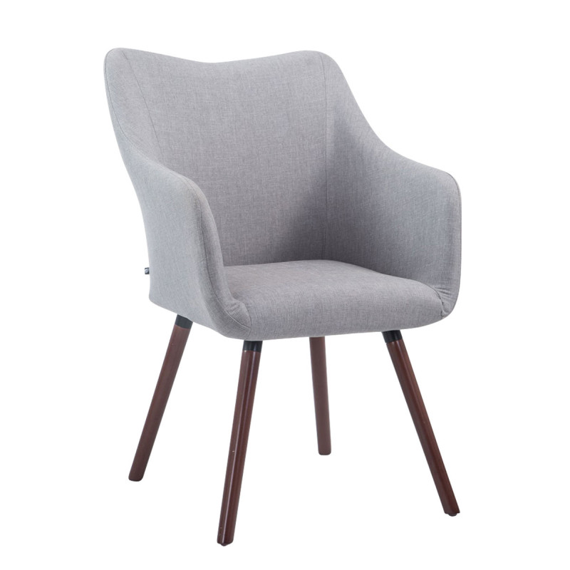 Chaise visiteur McCoy V2 en tissu noyer | gris