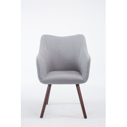 Chaise visiteur McCoy V2 en tissu noyer | gris