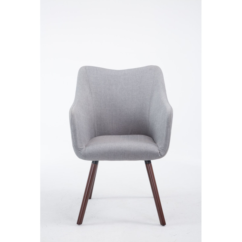 Chaise visiteur McCoy V2 en tissu noyer | gris