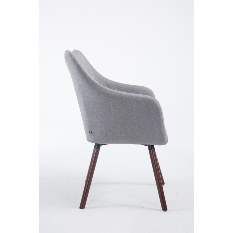 Chaise visiteur McCoy V2 en tissu noyer | gris