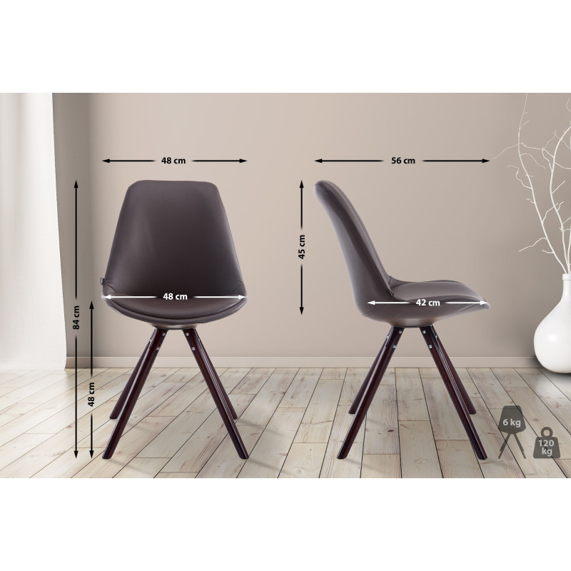 Chaise visiteur Laval Cappuccino Ronde | brun
