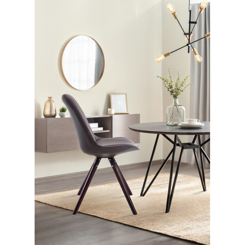 Chaise visiteur Laval Cappuccino Ronde | brun