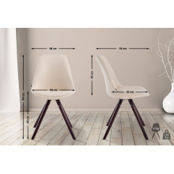 Chaise visiteur Laval Cappuccino Ronde | crème