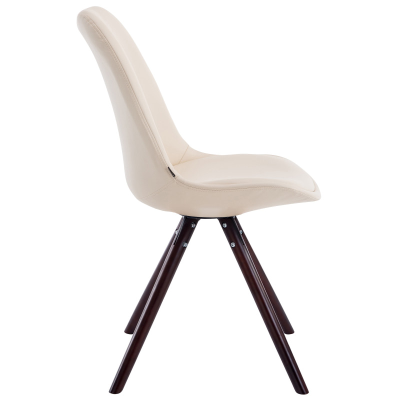 Chaise visiteur Laval Cappuccino Ronde | crème