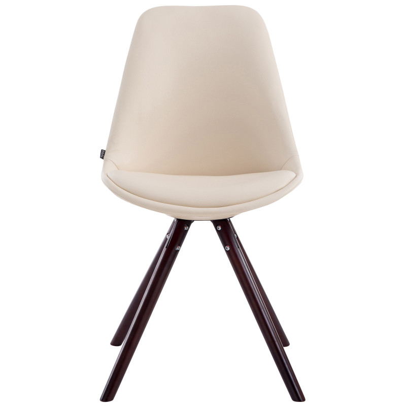 Chaise visiteur Laval Cappuccino Ronde | crème