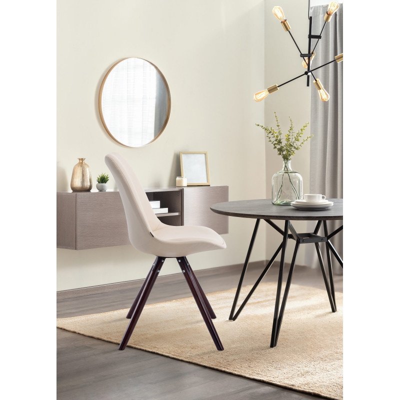 Chaise visiteur Laval Cappuccino Ronde | crème