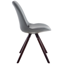 Chaise visiteur Laval Cappuccino Ronde | gris
