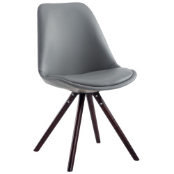 Chaise visiteur Laval Cappuccino Ronde | gris