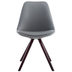 Chaise visiteur Laval Cappuccino Ronde | gris