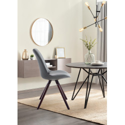 Chaise visiteur Laval Cappuccino Ronde | gris