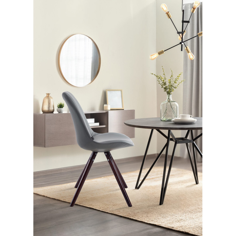 Chaise visiteur Laval Cappuccino Ronde | gris