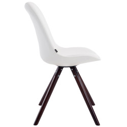 Chaise visiteur Laval Cappuccino Ronde | blanc