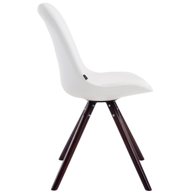 Chaise visiteur Laval Cappuccino Ronde | blanc