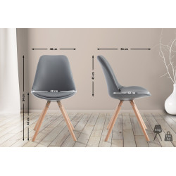 Chaise visiteur Laval Natura Ronde | gris