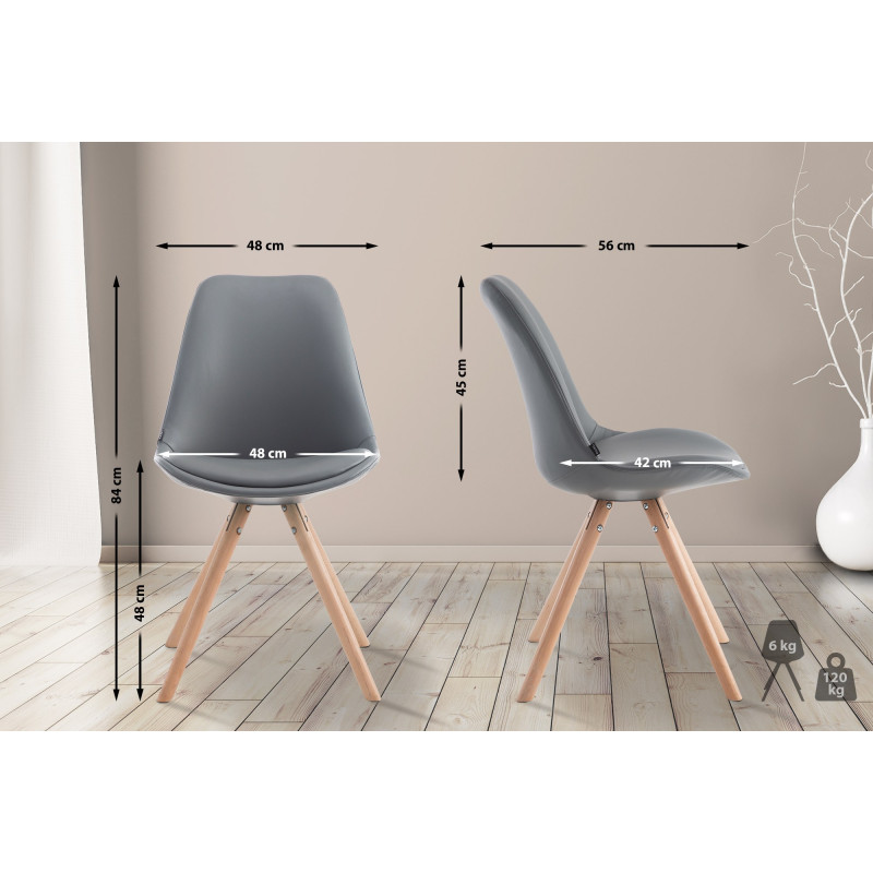 Chaise visiteur Laval Natura Ronde | gris