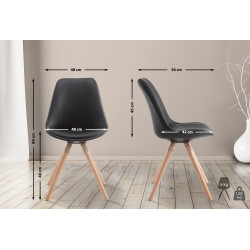 Chaise visiteur Laval Natura Ronde | noir