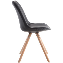 Chaise visiteur Laval Natura Ronde | noir
