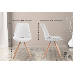 Chaise visiteur Laval Natura Ronde | blanc