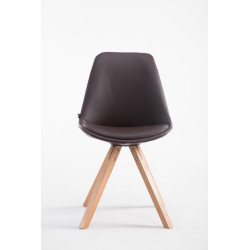 Chaise visiteur Laval Natura Square | brun