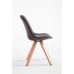 Chaise visiteur Laval Natura Square | brun