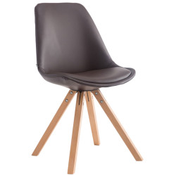 Chaise visiteur Laval Natura Square | brun
