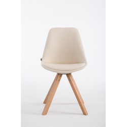 Chaise visiteur Laval Natura Square | crème
