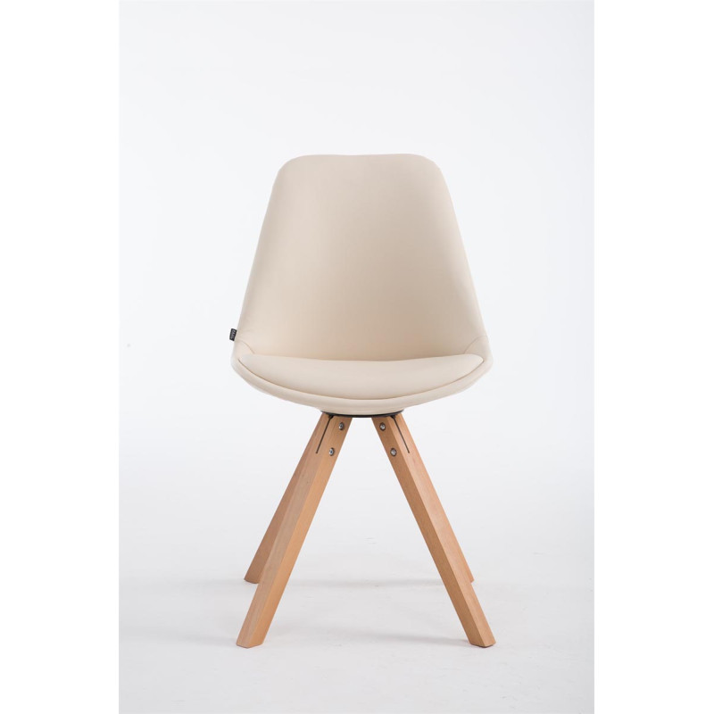 Chaise visiteur Laval Natura Square | crème