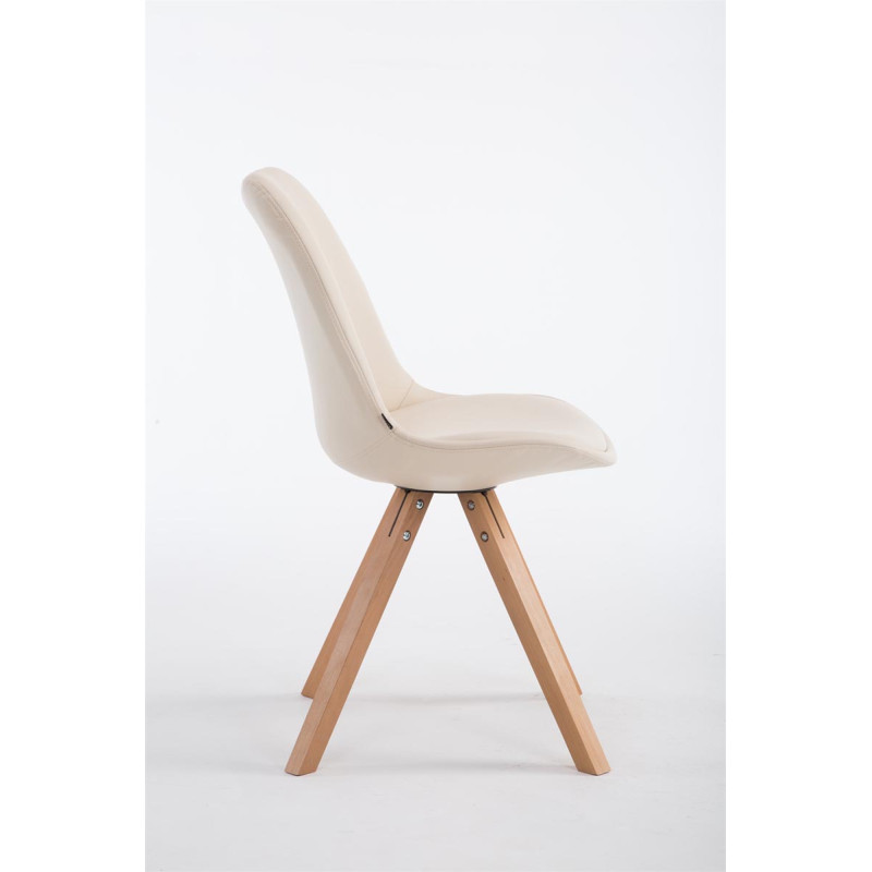 Chaise visiteur Laval Natura Square | crème