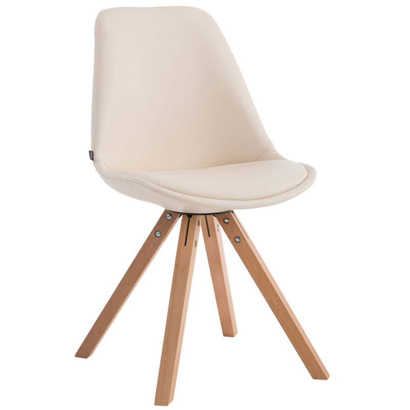 Chaise visiteur Laval Natura Square | crème