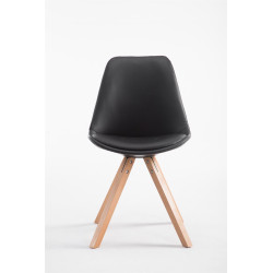 Chaise visiteur Laval Natura Square | noir