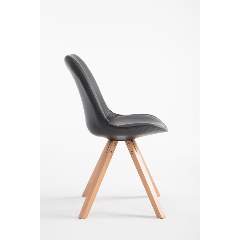 Chaise visiteur Laval Natura Square | noir