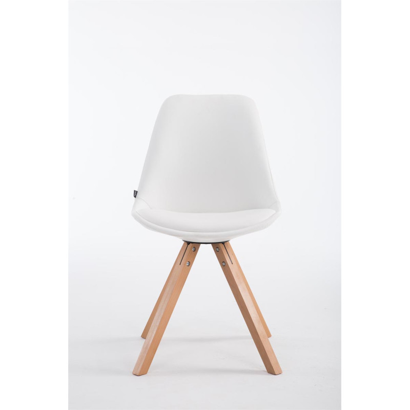 Chaise visiteur Laval Natura Square | blanc