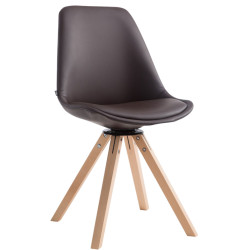 Chaise visiteur Calais pivotante Natura Square | brun