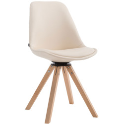 Chaise visiteur Calais pivotante Natura Square | crème