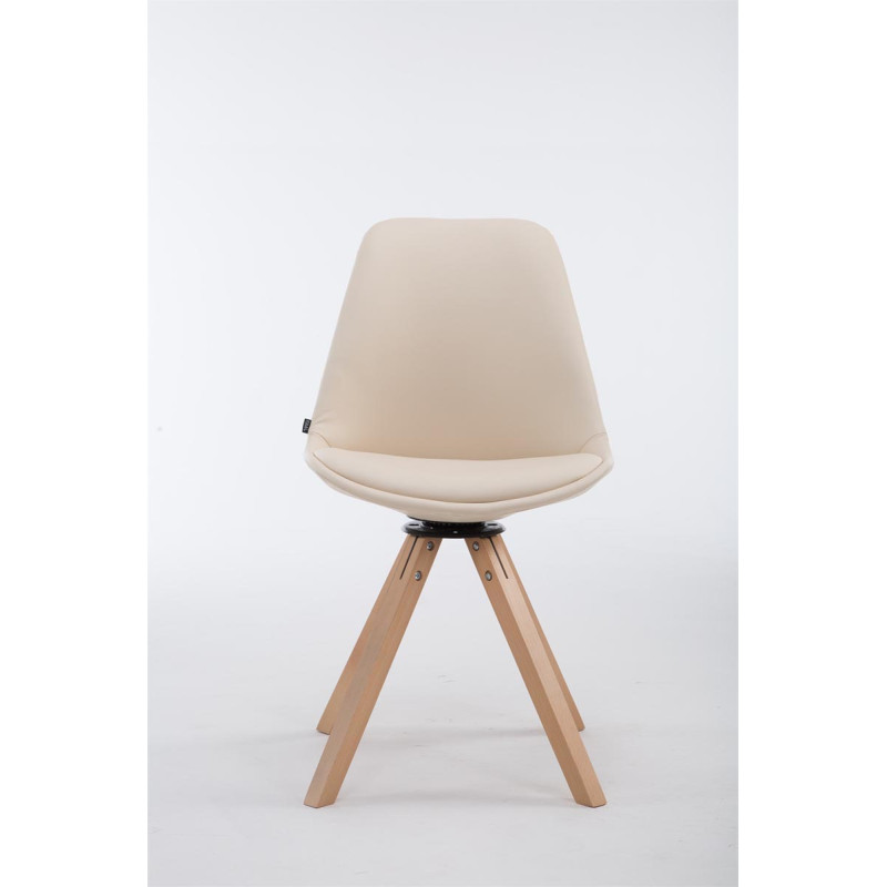 Chaise visiteur Calais pivotante Natura Square | crème
