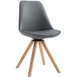 Chaise visiteur Calais pivotante Natura Square | gris