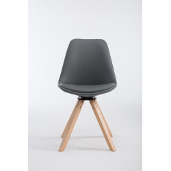 Chaise visiteur Calais pivotante Natura Square | gris