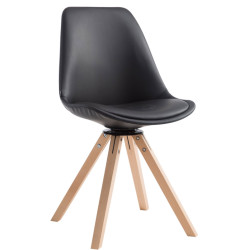 Chaise visiteur Calais pivotante Natura Square | noir