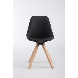 Chaise visiteur Calais pivotante Natura Square | noir