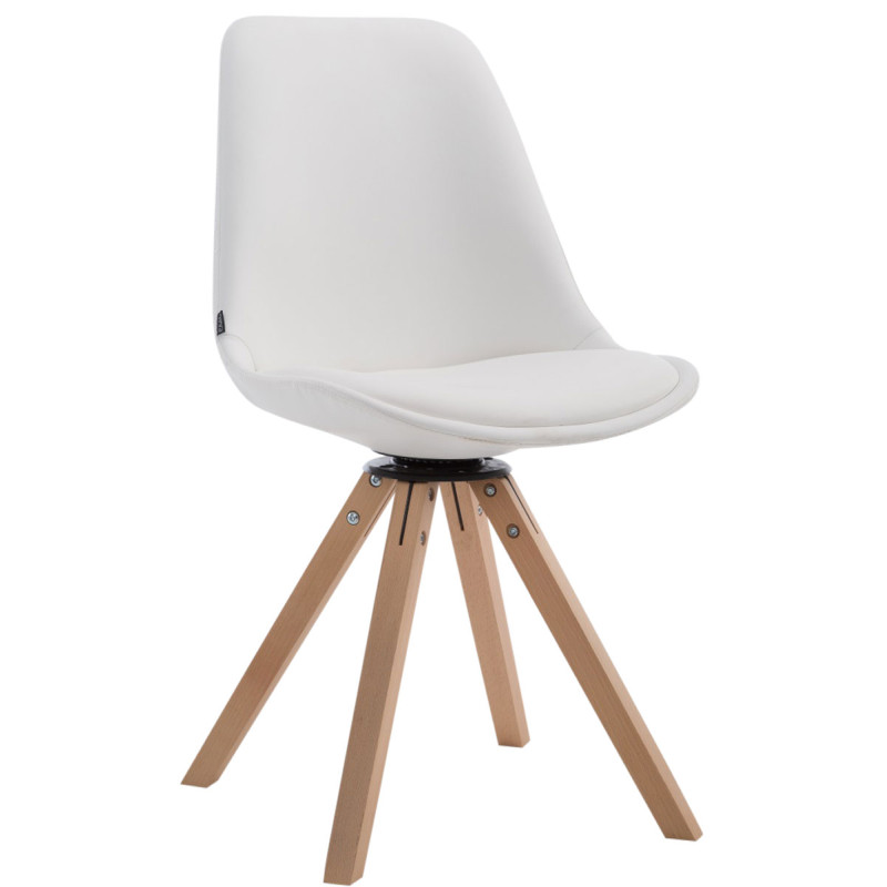 Chaise visiteur Calais pivotante Natura Square | blanc