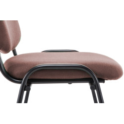 Chaise visiteur Ken V2 en tissu | brun