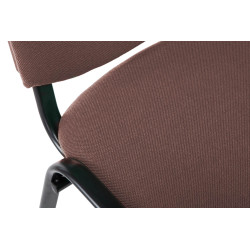Chaise visiteur Ken V2 en tissu | brun
