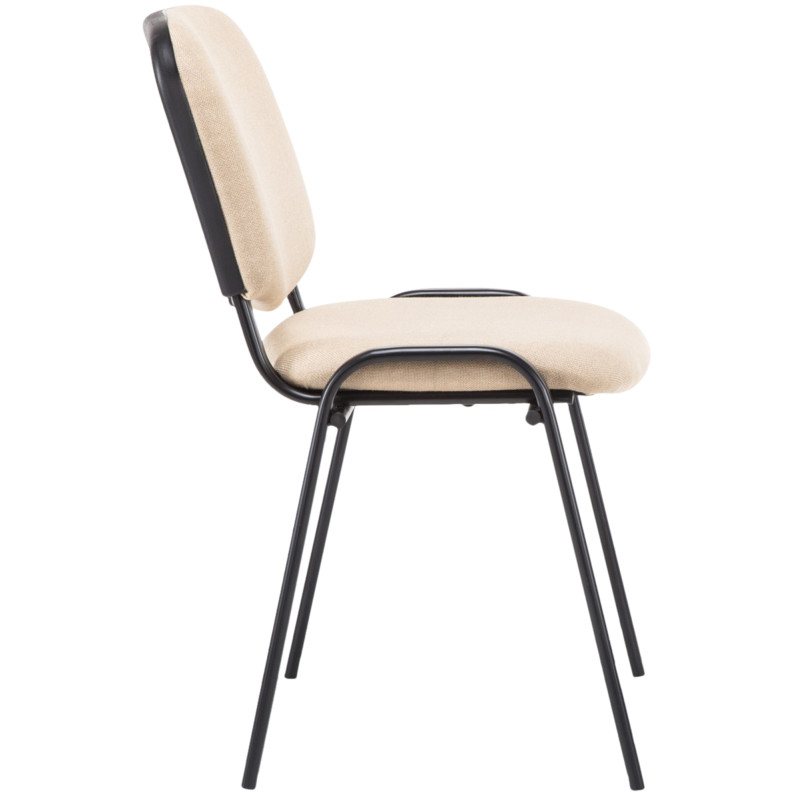 Chaise visiteur Ken V2 en tissu | crème